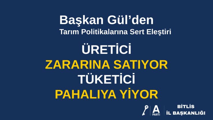 Üretici Zararına Satıyor, Tüketici Pahalıya Yiyor”